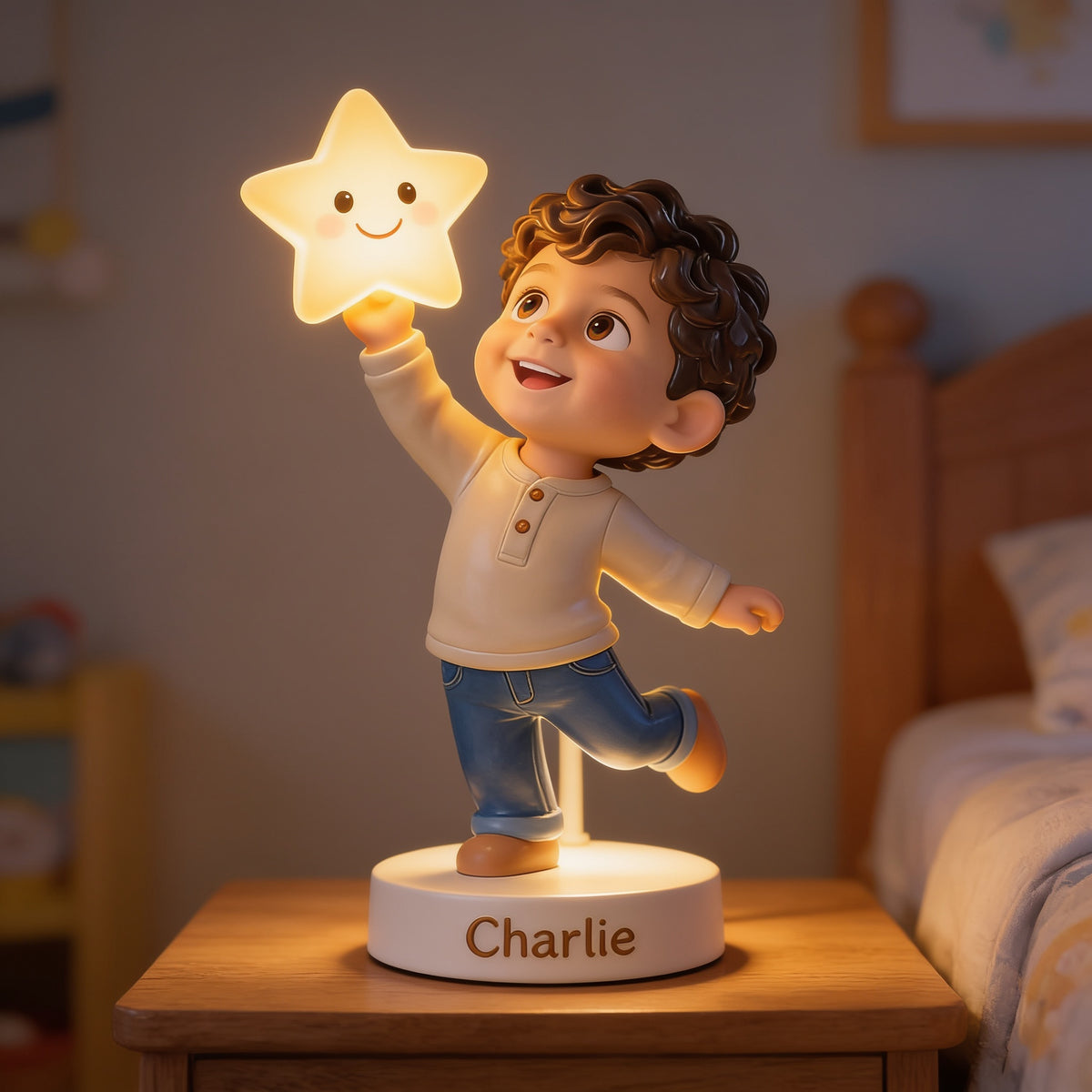 Personalized Latino Little Boy Acrylic LED Night Light Gift For Son Grandson Nephew