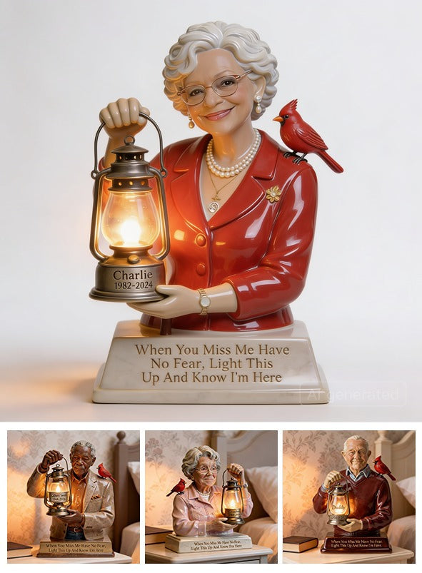 Personalized Older Woman Grandma Memorial Acrylic LED Night Light