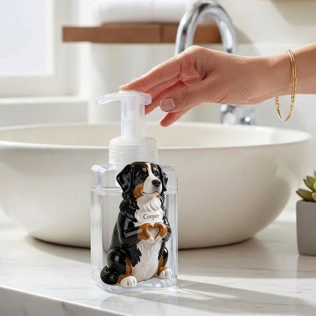 Personalized Adult Black and Tan Rottweiler Soap Dispenser Dog Lover Gift