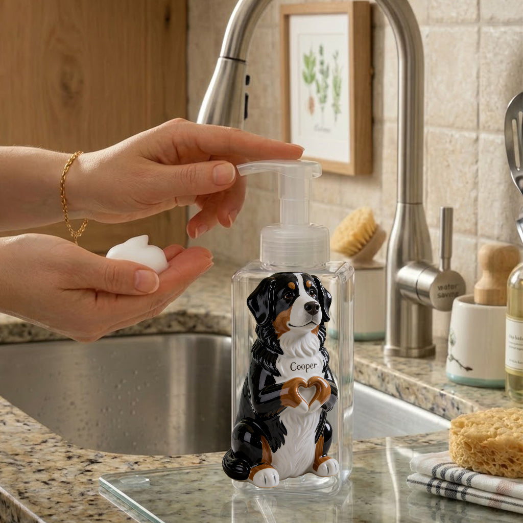 Personalized Adult Black and Tan Rottweiler Soap Dispenser Dog Lover Gift