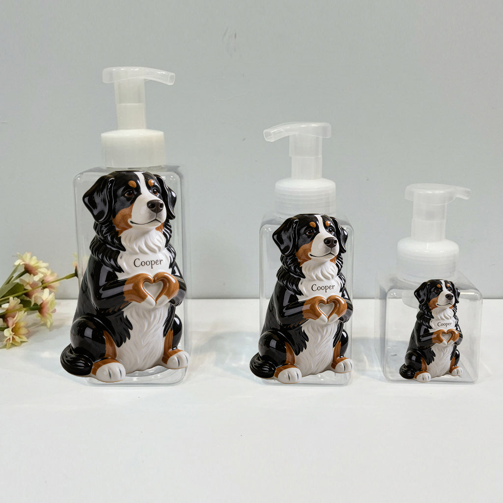 Personalized Black and Tan Dachshund Puppy Soap Dispenser Bathroom Gift