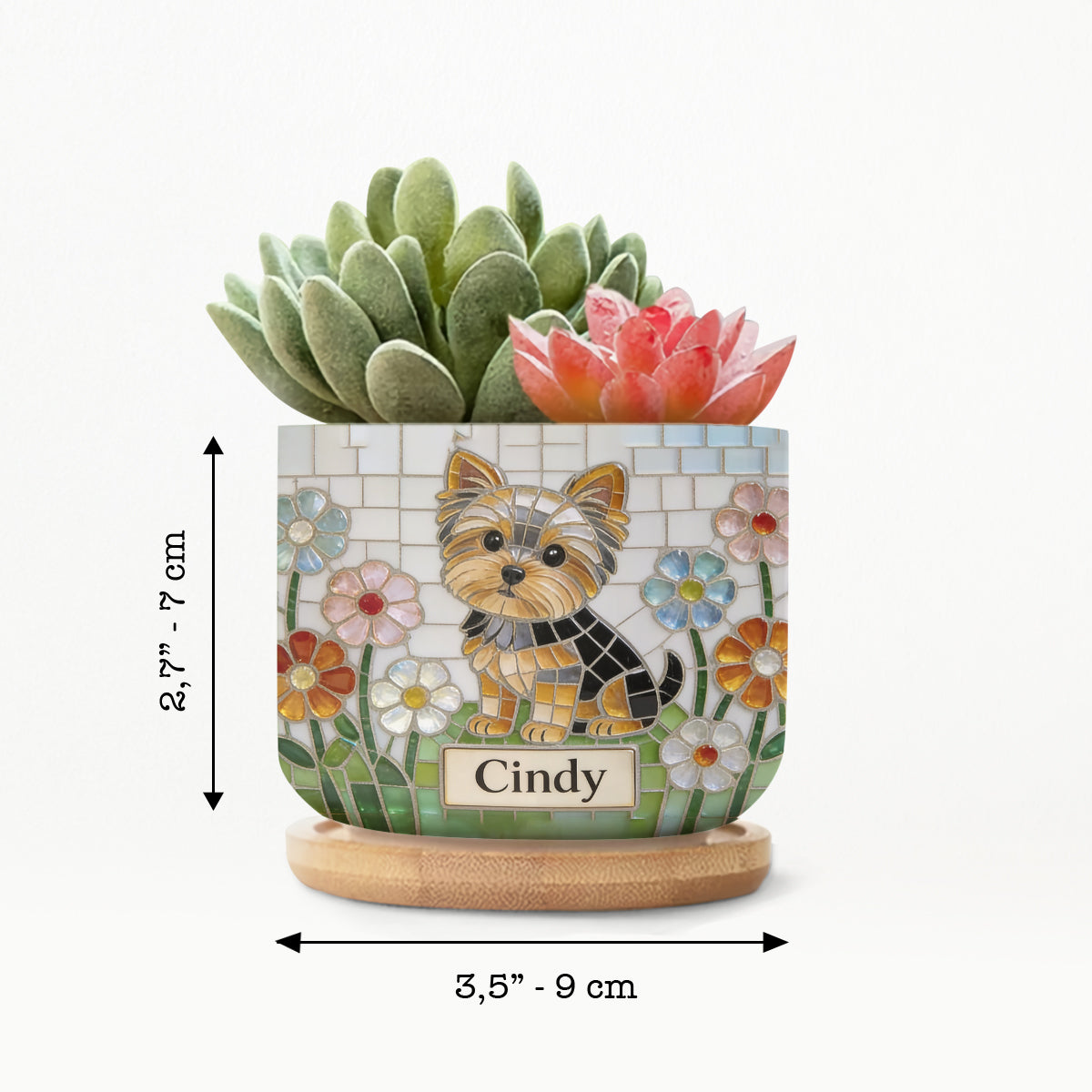 Personalized Tan & White Adult Shiba Inu Ceramic Plant Pot Dog Lover Home Decor