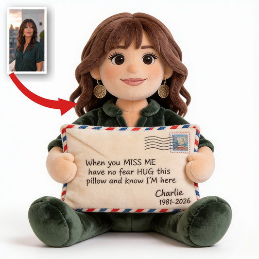 Personalized Middle-Aged Latina Woman Memorial Faux Fur Shaped Pillow, Mom Wife Remembrance Gift