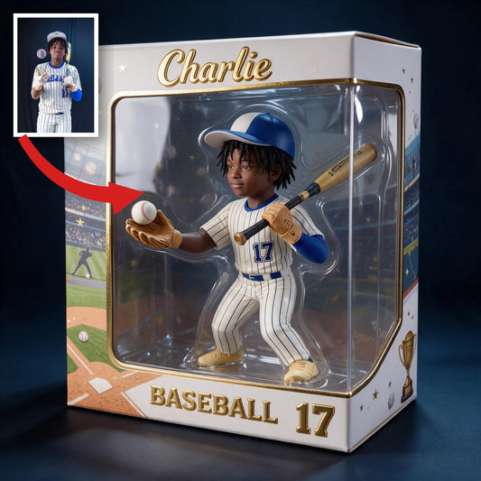 Personalized Black Youth Baseball Player Acrylic Display Case Sports Keepsake