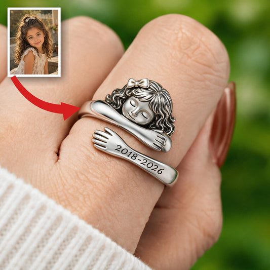 Personalized Latina Little Girl Memorial Adjustable Hug Ring