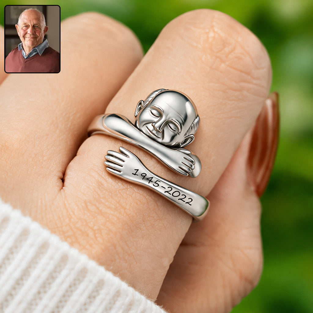 Personalized Little Boy Memorial Adjustable Hug Ring