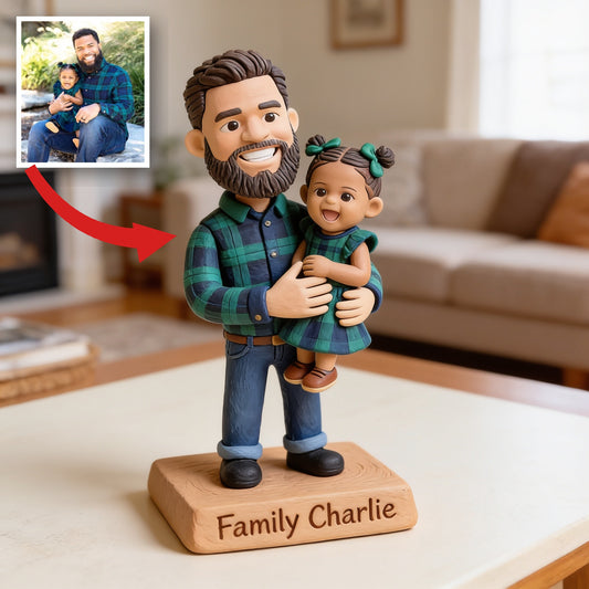 Personalized Single Dad Family Custom Shaped Acrylic Plaque Family Keepsake