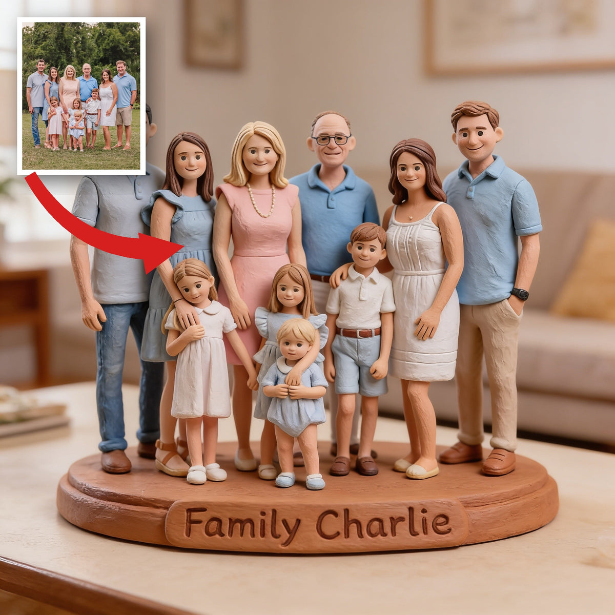 Personalized Big Family Custom Shaped Acrylic Plaque Home Keepsake