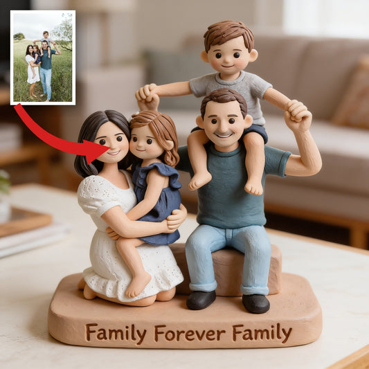 Personalized Family Of Four Custom Shaped Acrylic Plaque Keepsake Gift