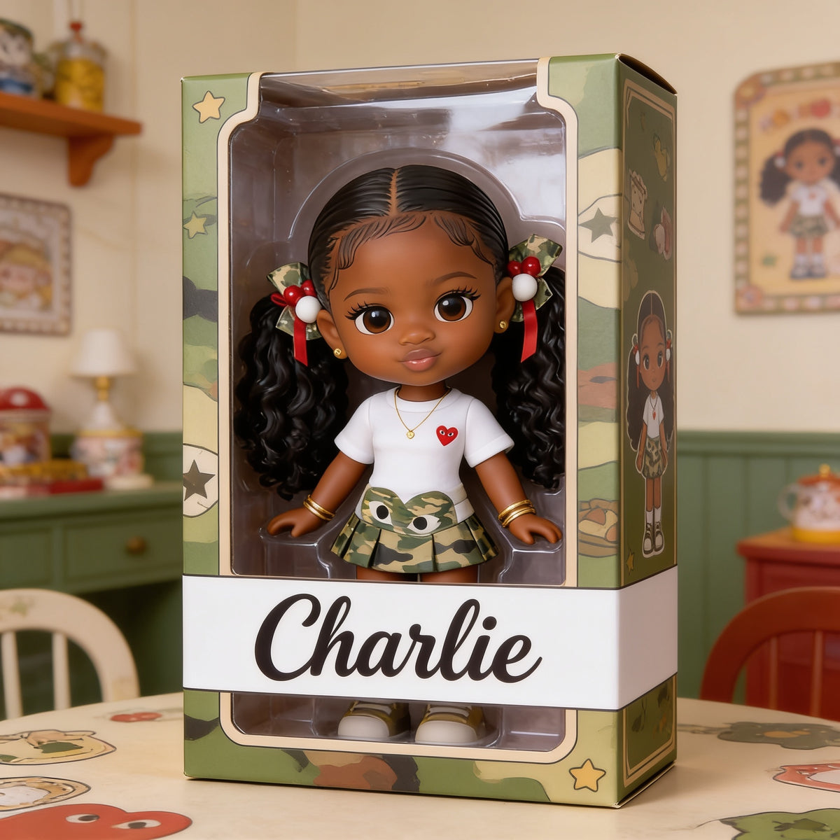 Personalized Black Little Girl Custom Shaped Acrylic Plaque Gift for Daughter Granddaughter Niece