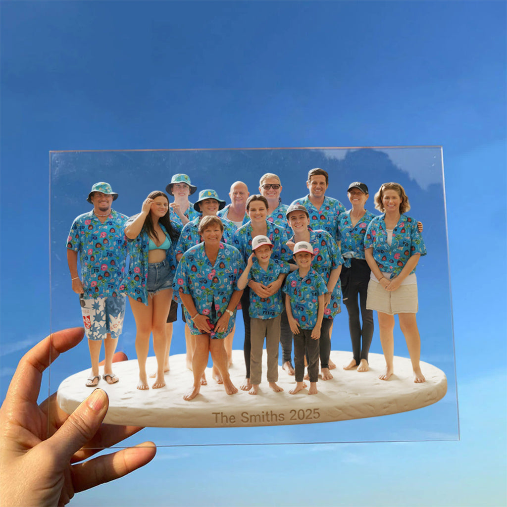 Personalized Christmas Family Custom Shaped Acrylic Plaque Holiday Decor Gift
