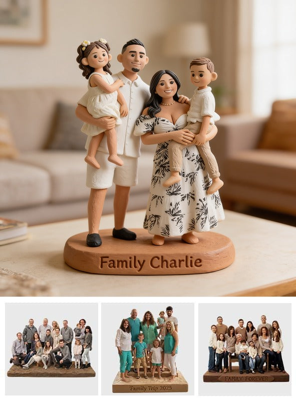 Personalized Latino Family of Four Custom Shaped Acrylic Plaque Keepsake Gift