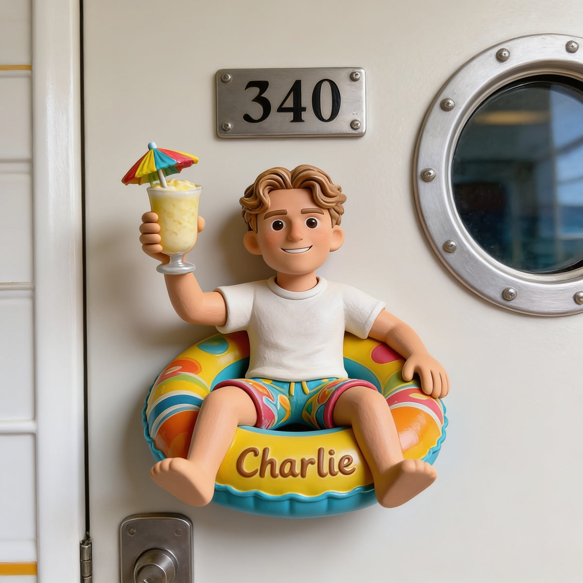 Personalized Cruising Man 3D Resin Fridge Magnet