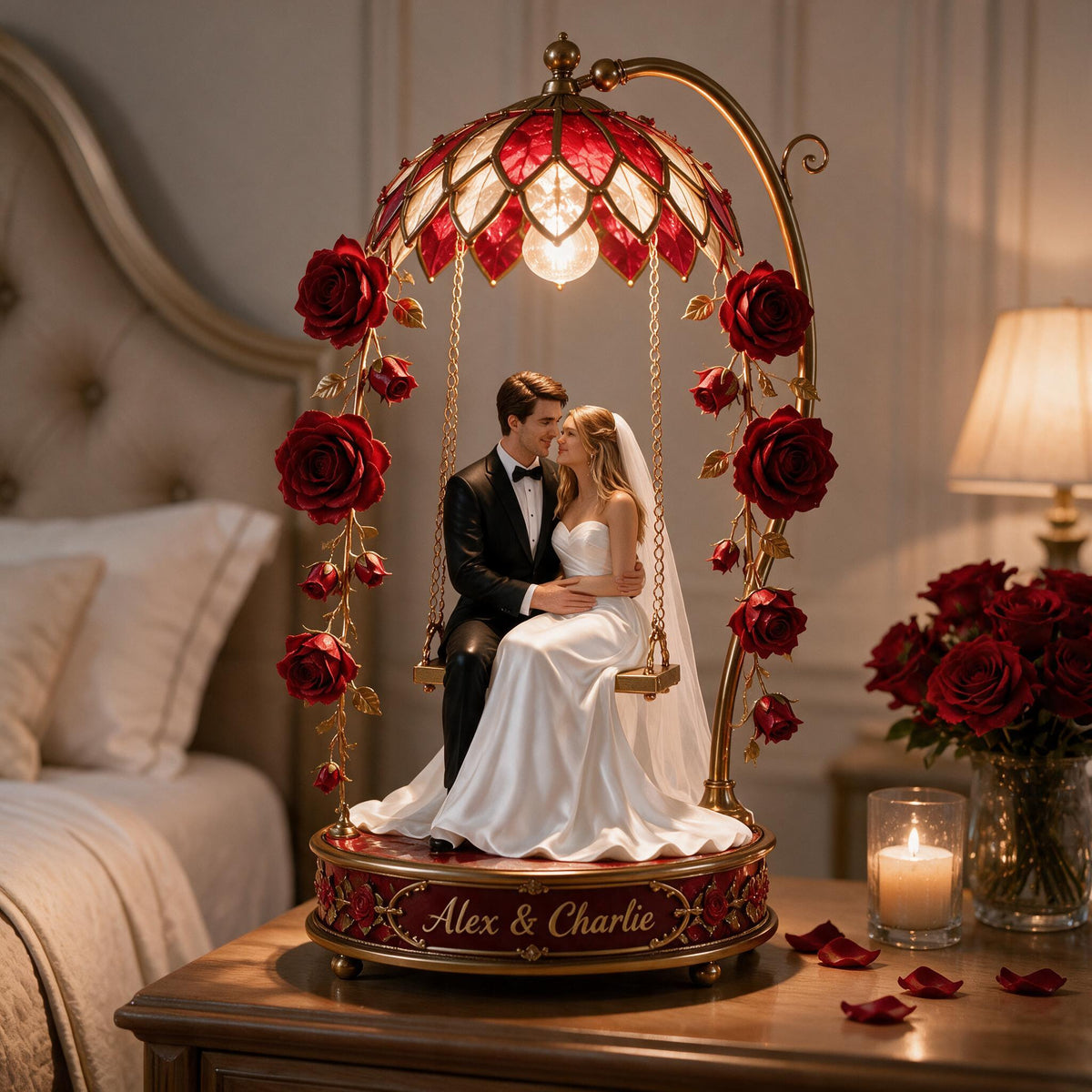 Custom Photo Wedding Couple Acrylic LED Night Light Wedding Gift