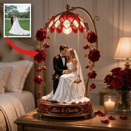Custom Photo Wedding Couple Acrylic LED Night Light Wedding Gift
