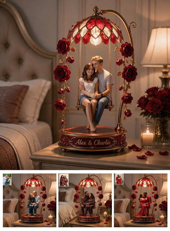 Custom Photo Couple Acrylic LED Night Light Romantic Husband Wife Gift