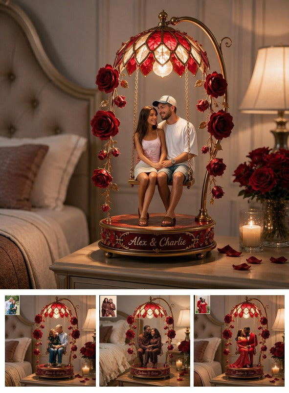 Custom Photo Latino Couple Acrylic LED Night Light Personalized Husband Wife Gift