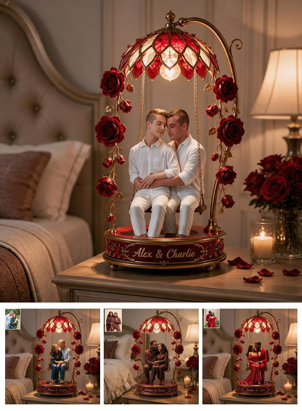Custom Photo Gay Couple Acrylic LED Night Light LGBT Romantic Keepsake Gift