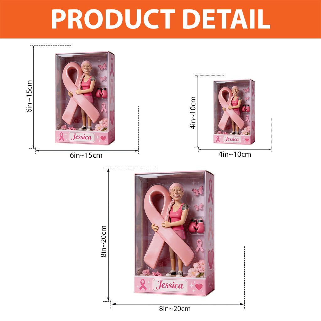 Personalized Black Breast Cancer Woman Custom Shaped Acrylic Plaque Awareness Gift