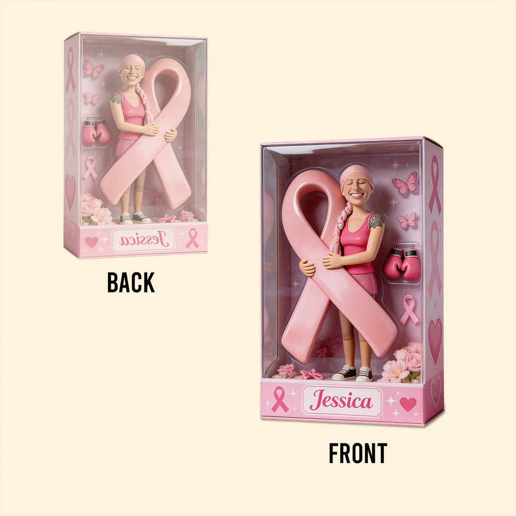 Personalized Breast Cancer Survivor Pink Headscarf Custom Shaped Acrylic Plaque