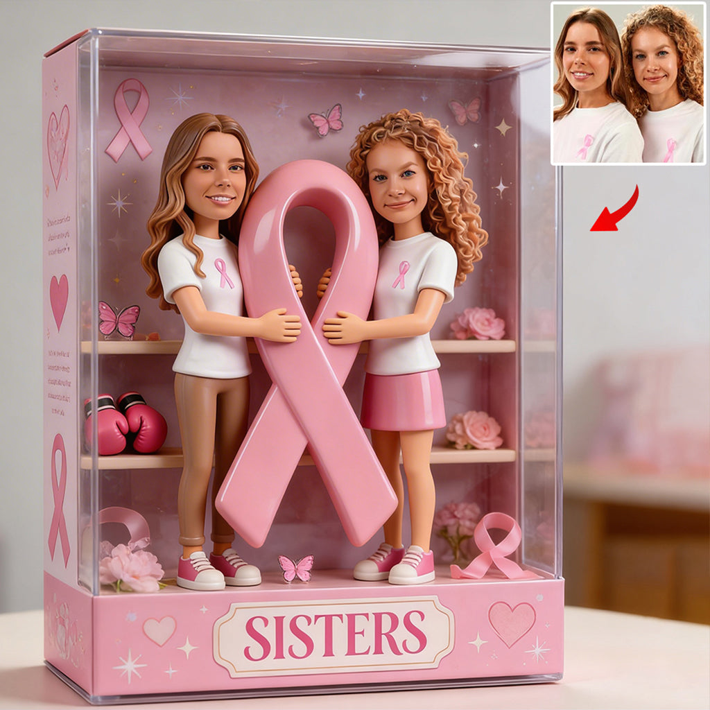 Personalized Breast Cancer Survivor Pink Headscarf Custom Shaped Acrylic Plaque