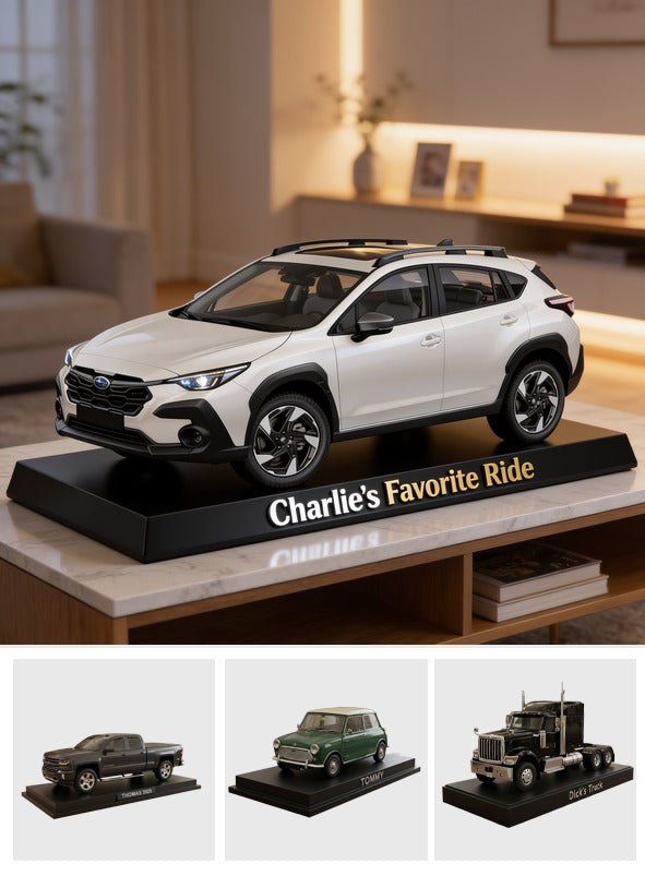Personalized Pearl White Subaru Crosstrek Custom Shaped Acrylic Plaque Car Lover Gift