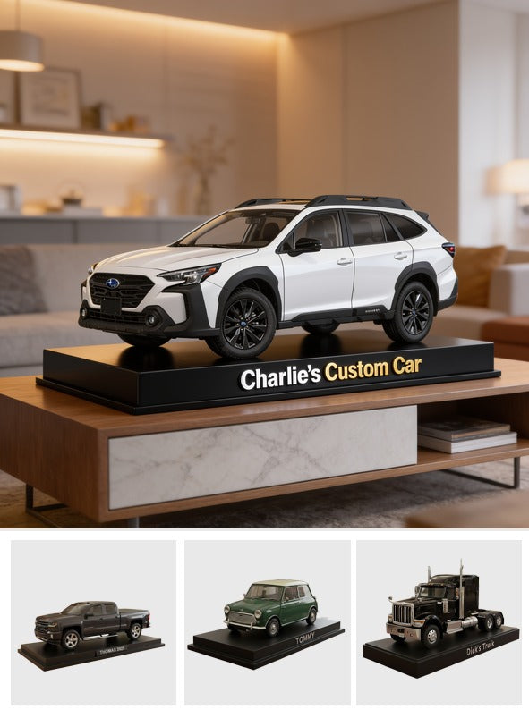 Personalized White Subaru Outback Custom Shaped Acrylic Plaque Car Lover Gift