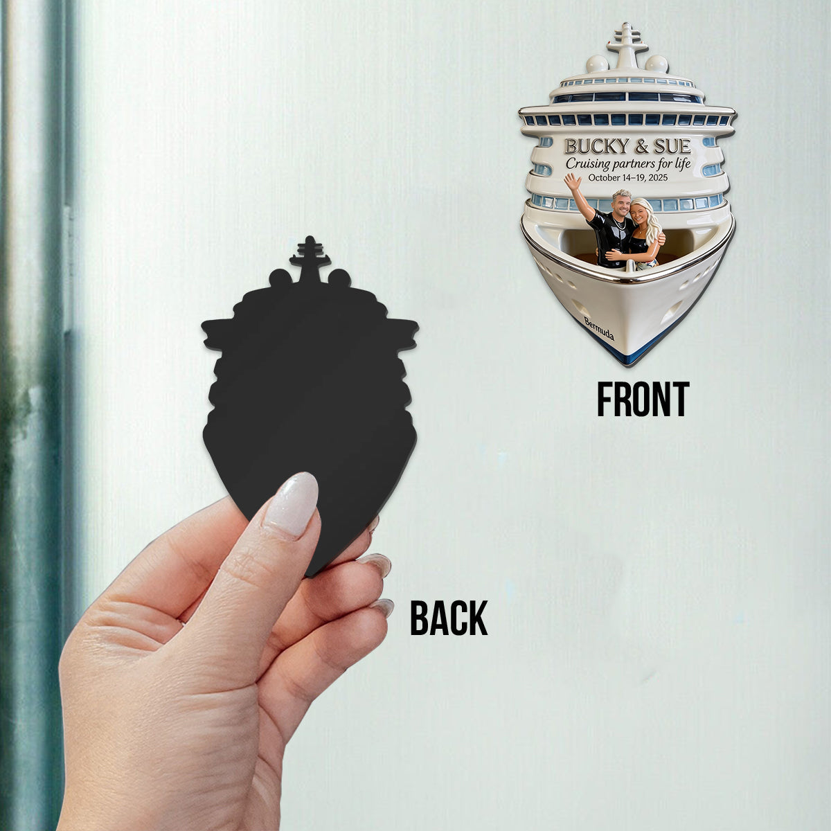 Personalized Gay Couple Cruise Fridge Magnet LGBT Travel Memory Gift