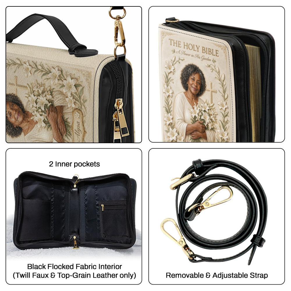 Personalized Woman Christian Leather Bible Cover Bag Faith Gift For Her