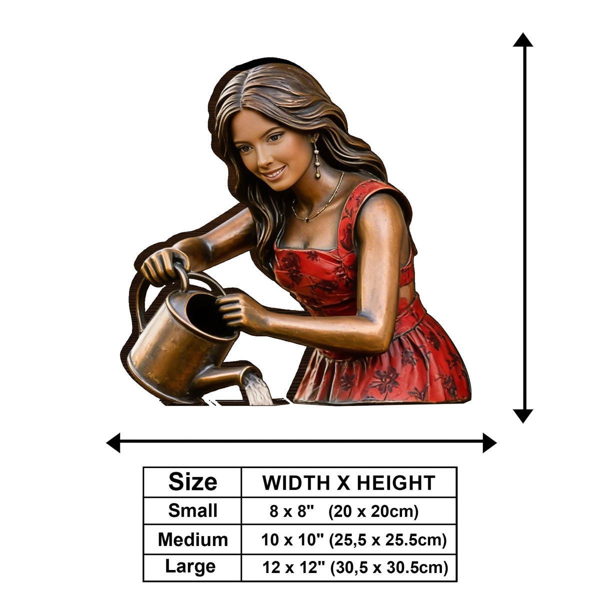 Custom Photo Latina Woman Gardening Wooden Wall Mount Sign Garden Decor Gift