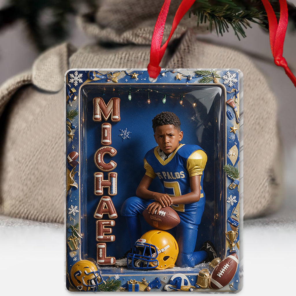 Personalized Christmas Male Youth Volleyball Player Ornament Sports Gift