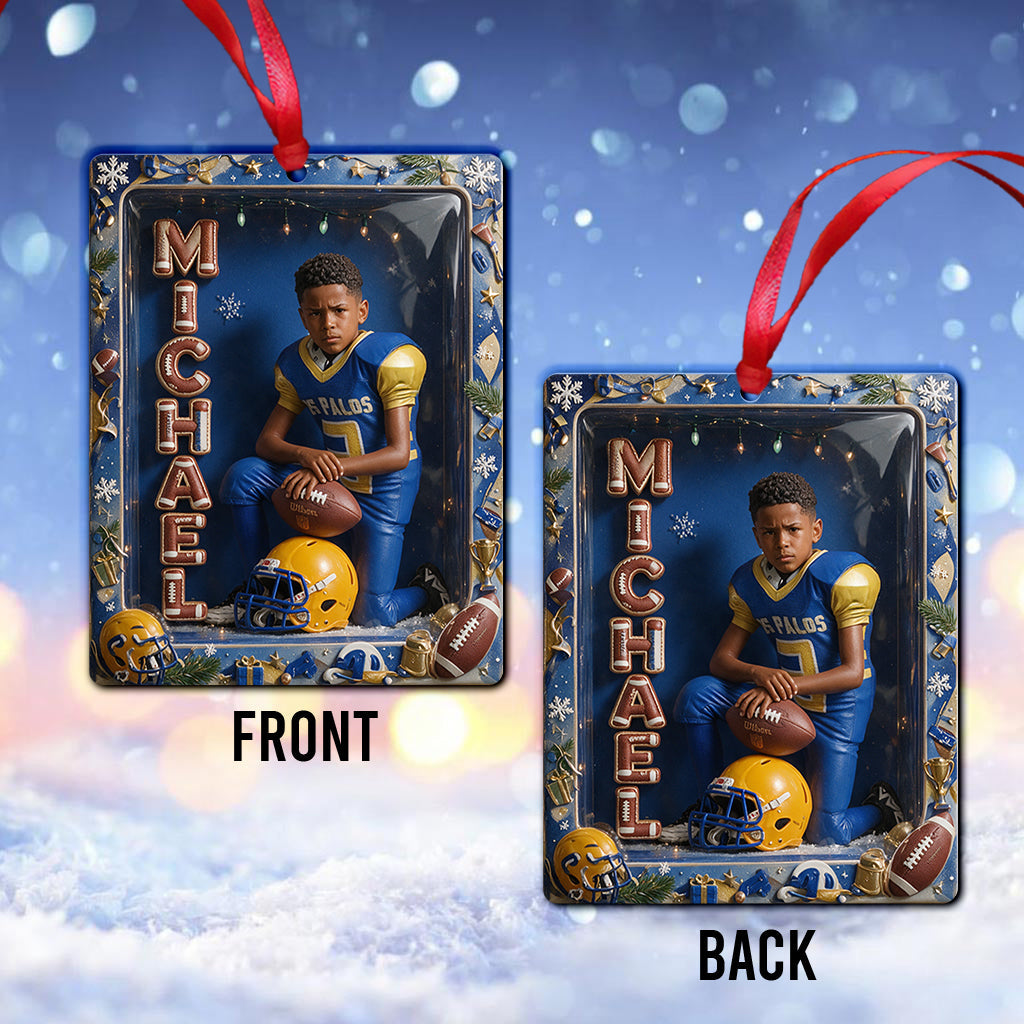 Personalized Christmas Black Male Youth Basketball Player Ornament Basketball Gift