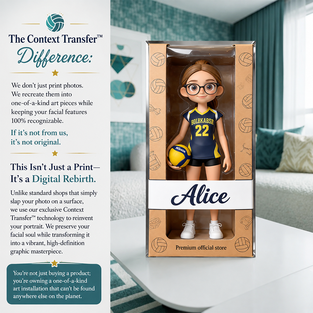 Personalized Female Youth Volleyball Player Custom Shaped Acrylic Plaque Sports Gift