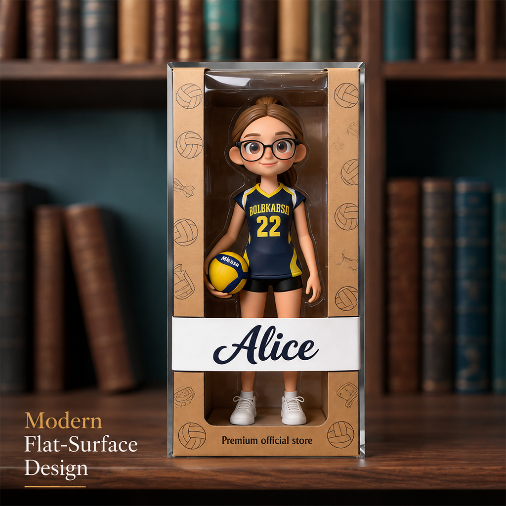Personalized Male Youth Volleyball Player Custom Shaped Acrylic Plaque Gift