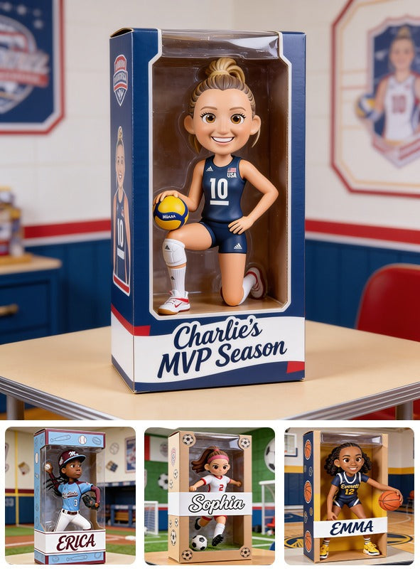 Personalized Woman Volleyball Player Custom Shaped Acrylic Plaque Sports Desk Decor Gift