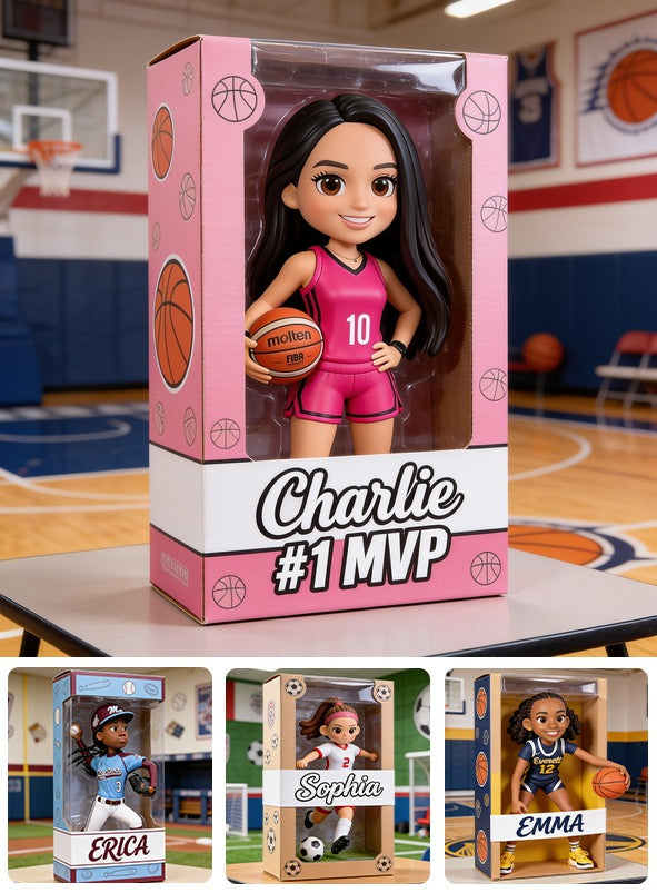 Personalized Latina Woman Basketball Player Custom Shaped Acrylic Plaque Sports Gift