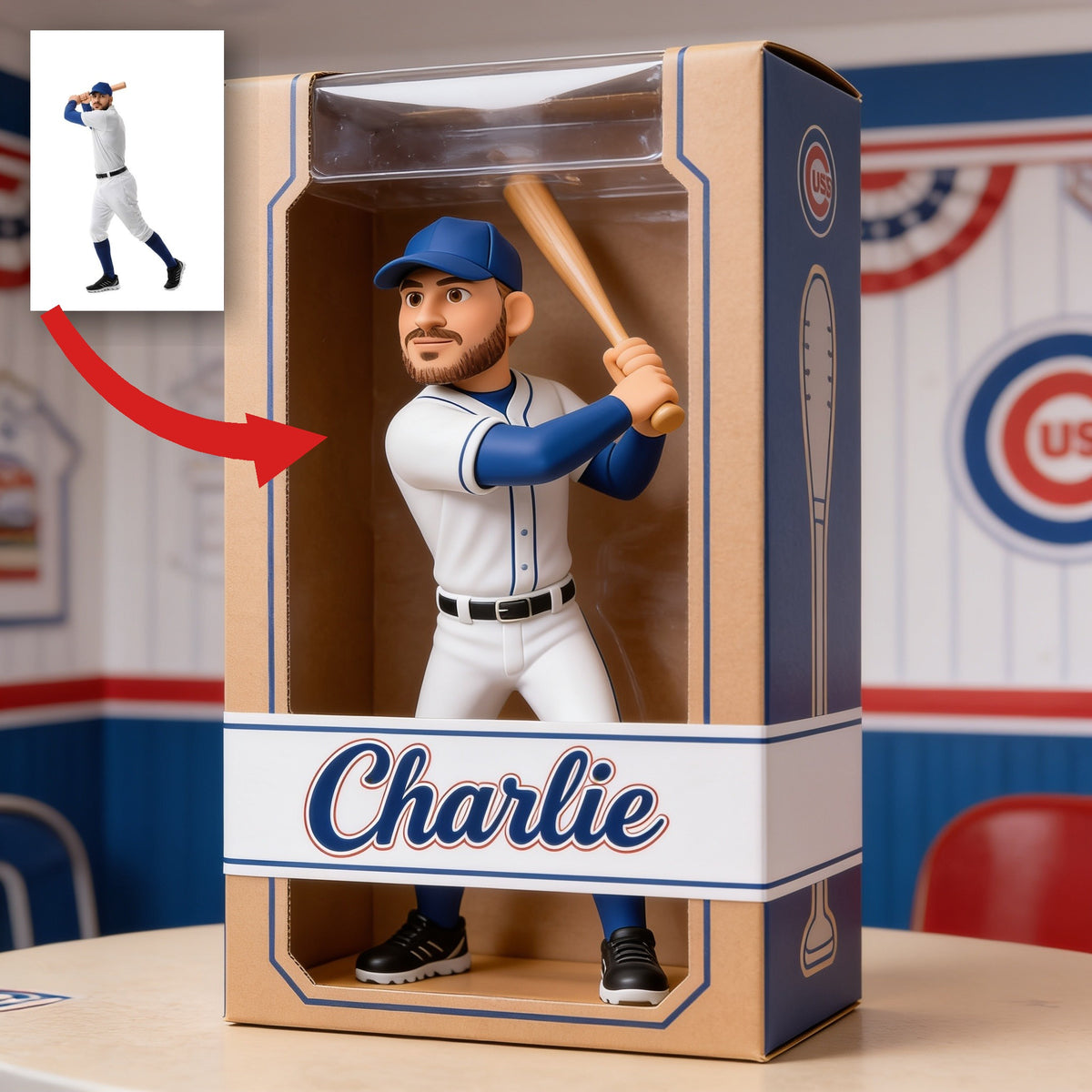 Personalized Adult Latino Baseball Player Custom Shaped Acrylic Plaque Sports Gift