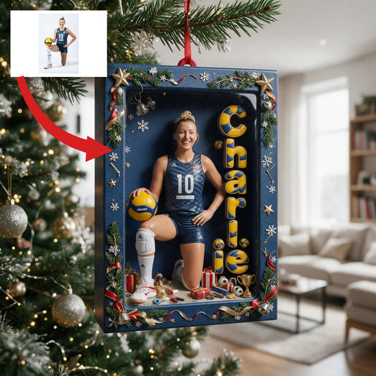 Personalized Christmas Woman Volleyball Player Ornament Volleyball Fan Gift