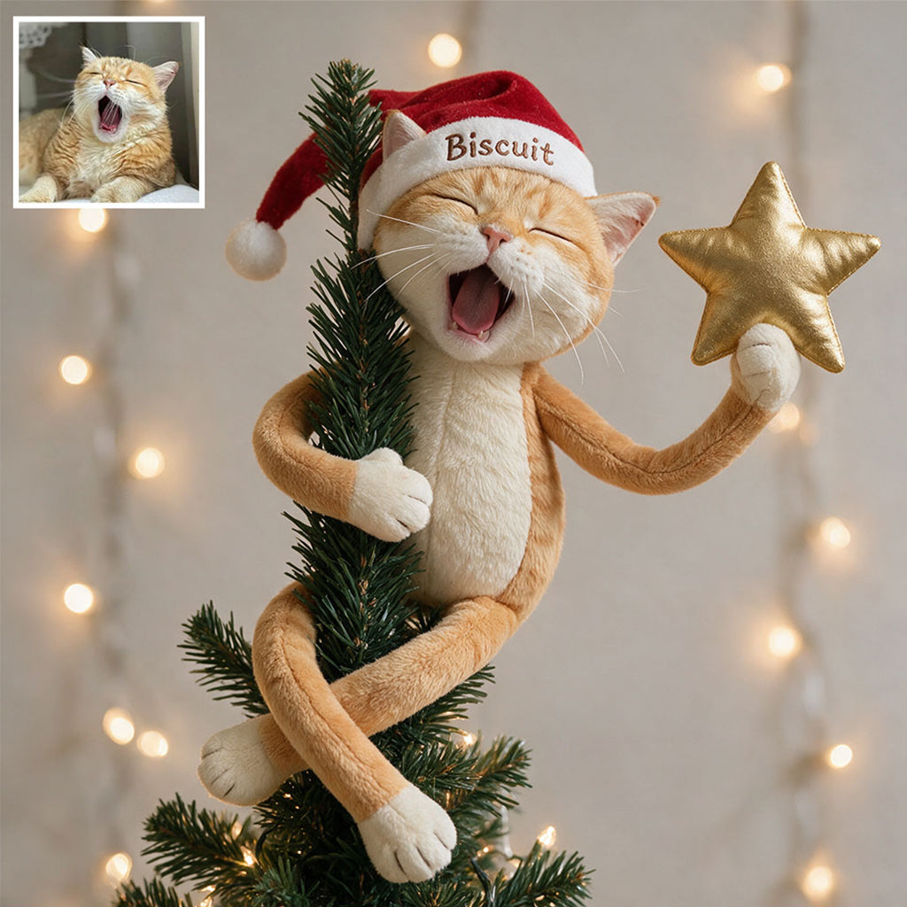 Personalized Christmas Curly Fur Adult Poodle Posable Plush Doll Pet Lover Gift