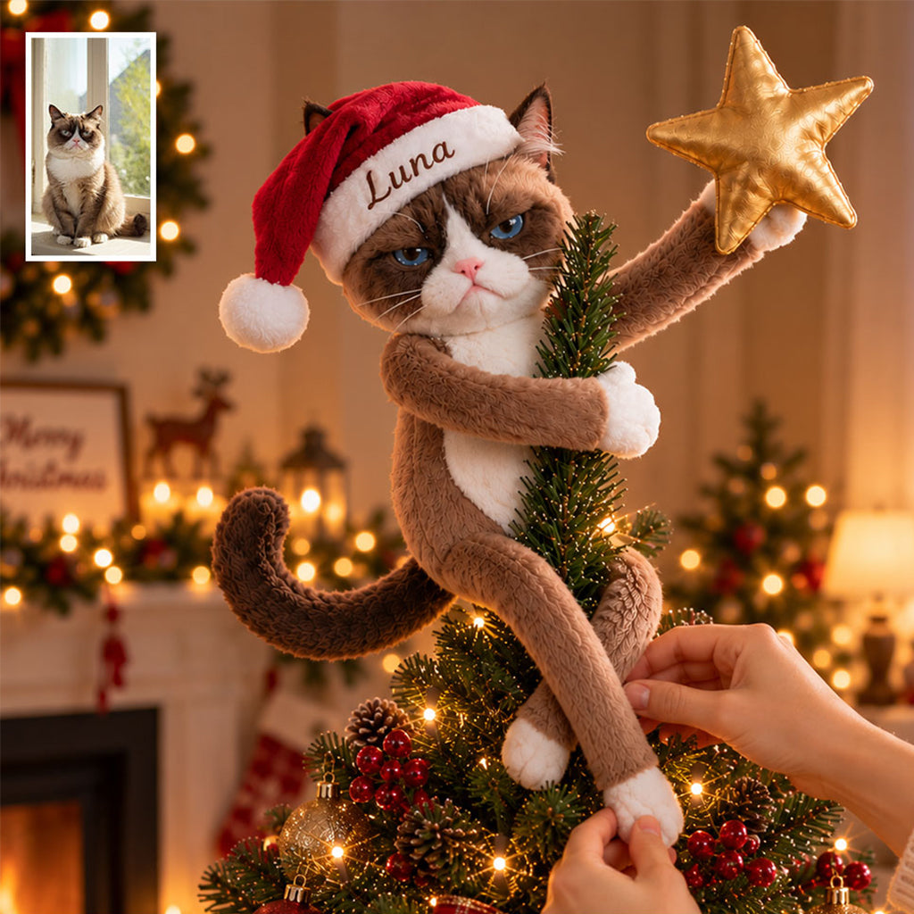 Personalized Christmas Fawn & White Chihuahua Puppy Posable Plush Doll