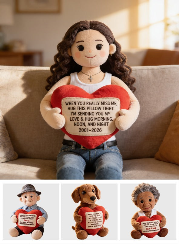 Personalized Memorial Latina Woman Faux Fur Shaped Pillow Bereavement Gift