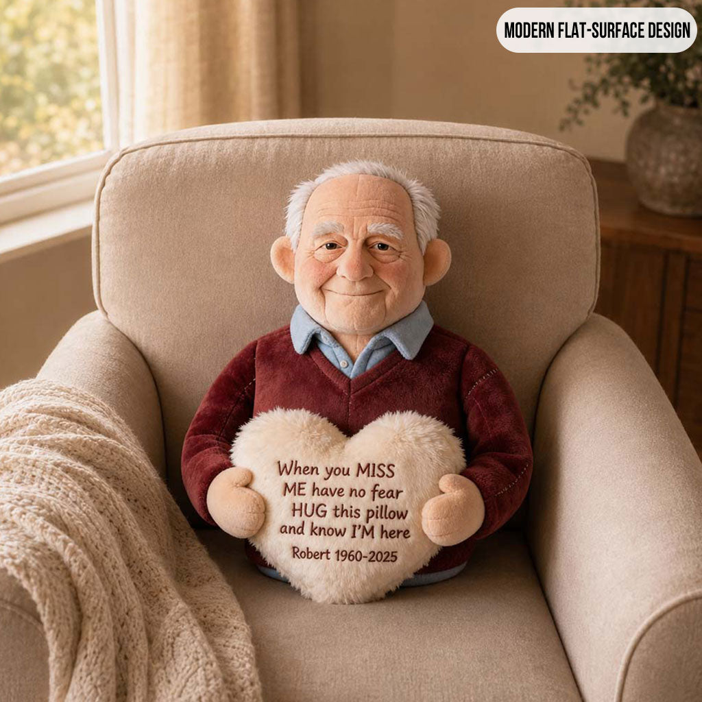 Personalized Latino Man Memorial Faux Fur Shaped Pillow Sympathy Gift