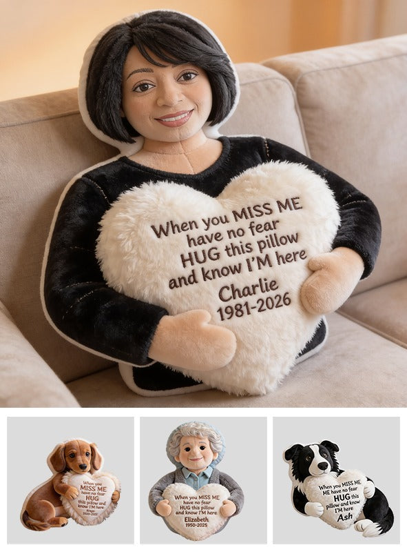 Personalized Middle-Aged Black Woman Memorial Faux Fur Shaped Pillow Keepsake Gift
