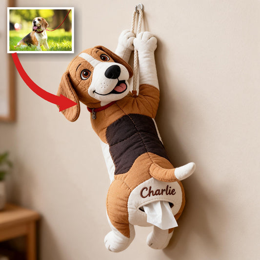 Personalized Tricolor Adult Beagle Pull-Out Organizer Home Storage Decor