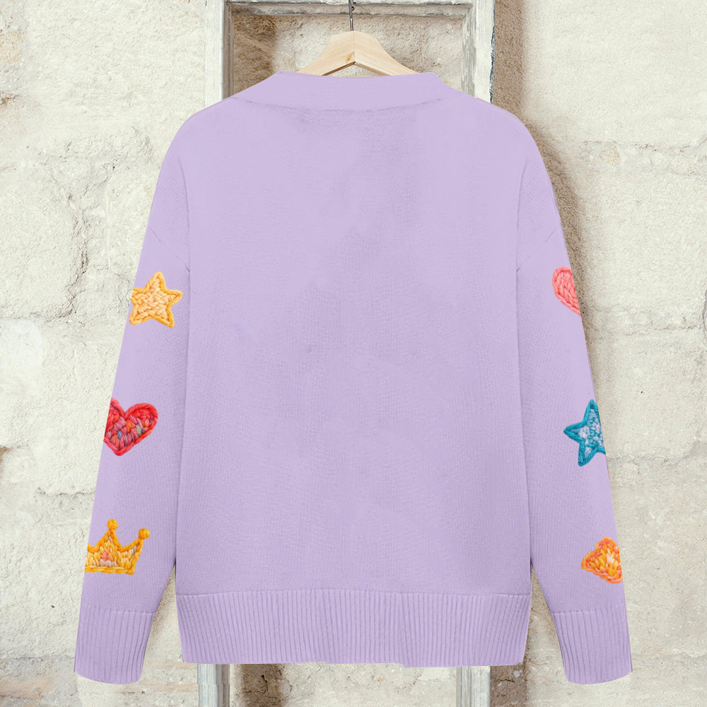 Personalized Little Boy Kids Cardigan Sweater Custom Name Gift for Son Grandson