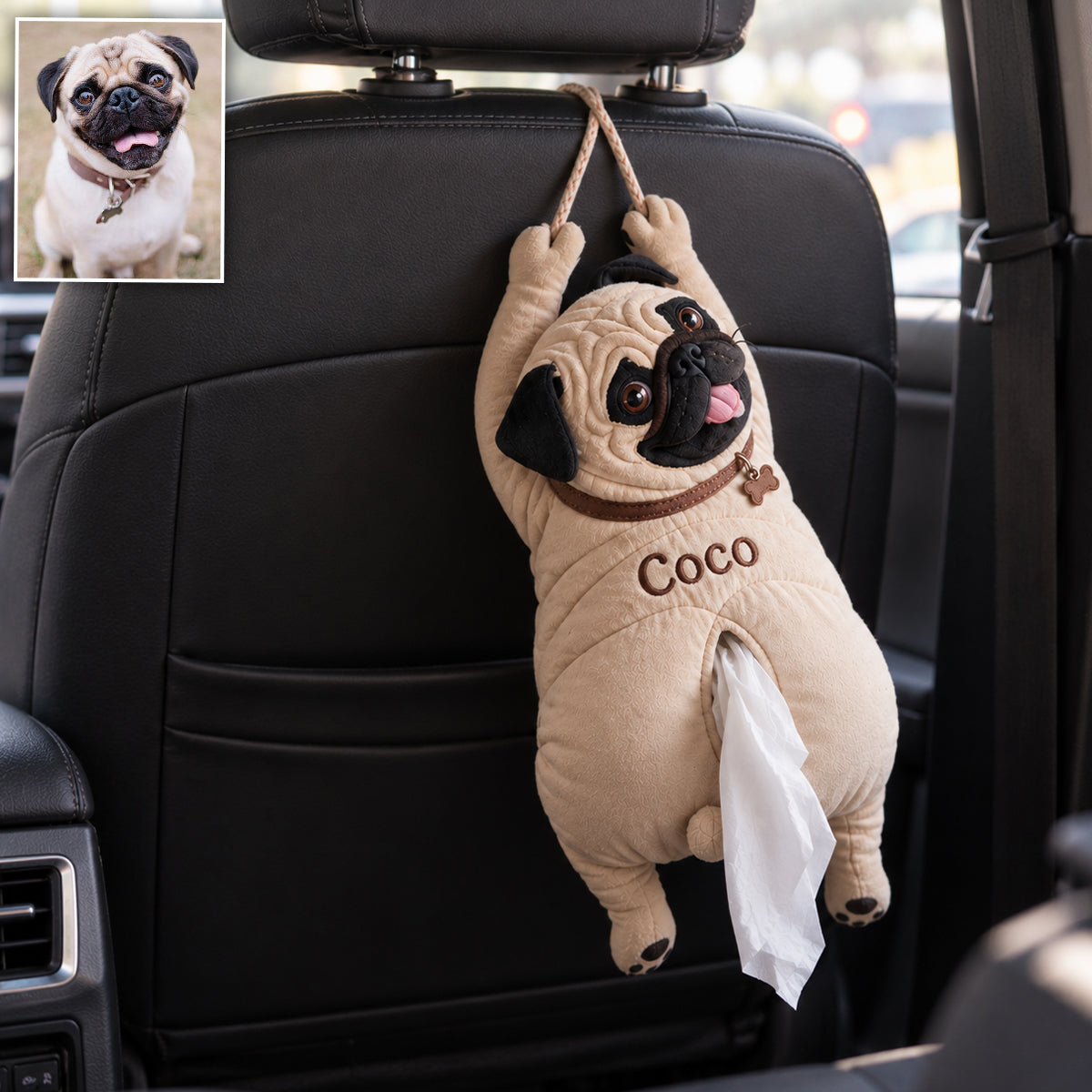 Personalized Tan and White Pembroke Welsh Corgi Pull-Out Organizer