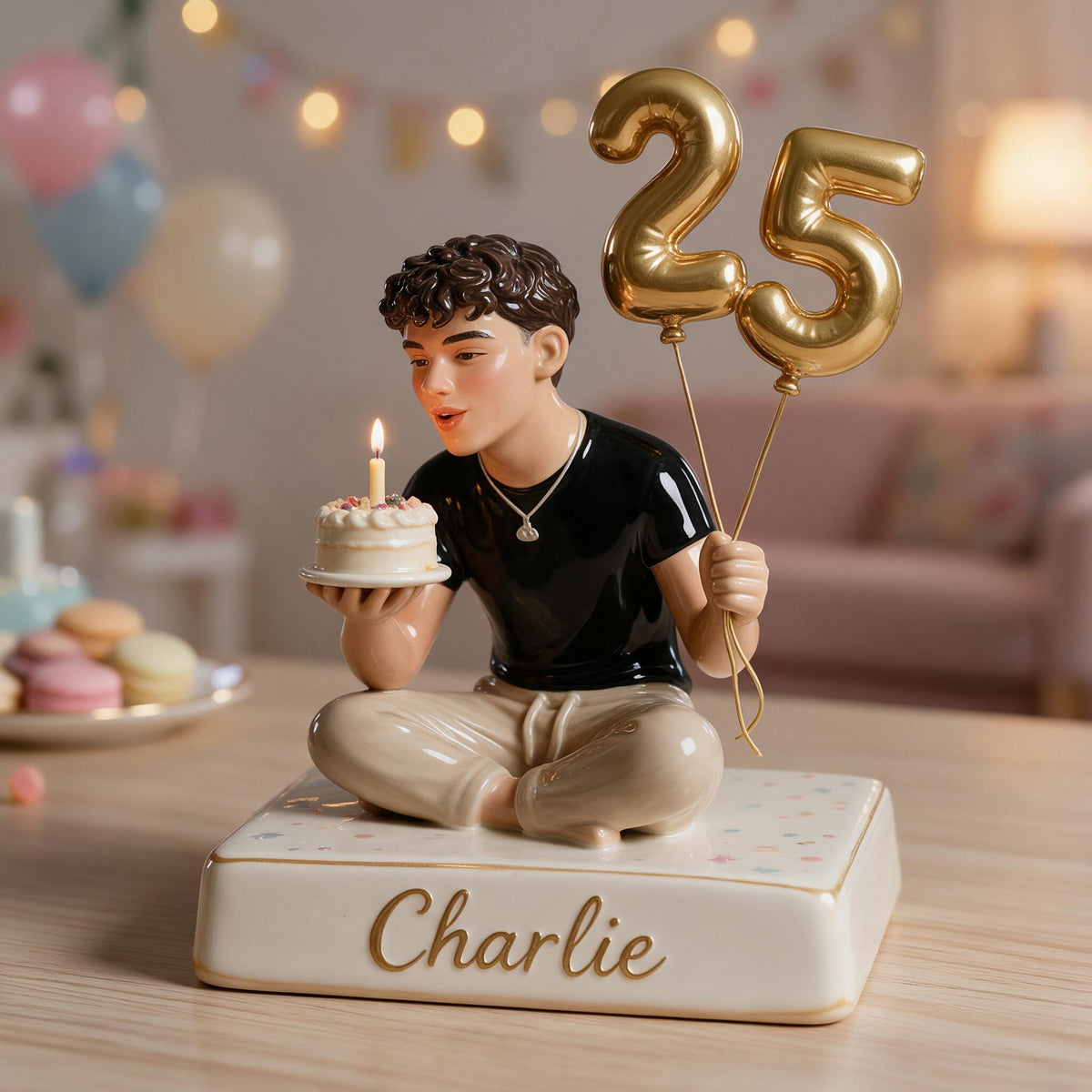 Personalized 25th Birthday Latino Man 3D Plaque, Custom Keepsake Birthday Gift