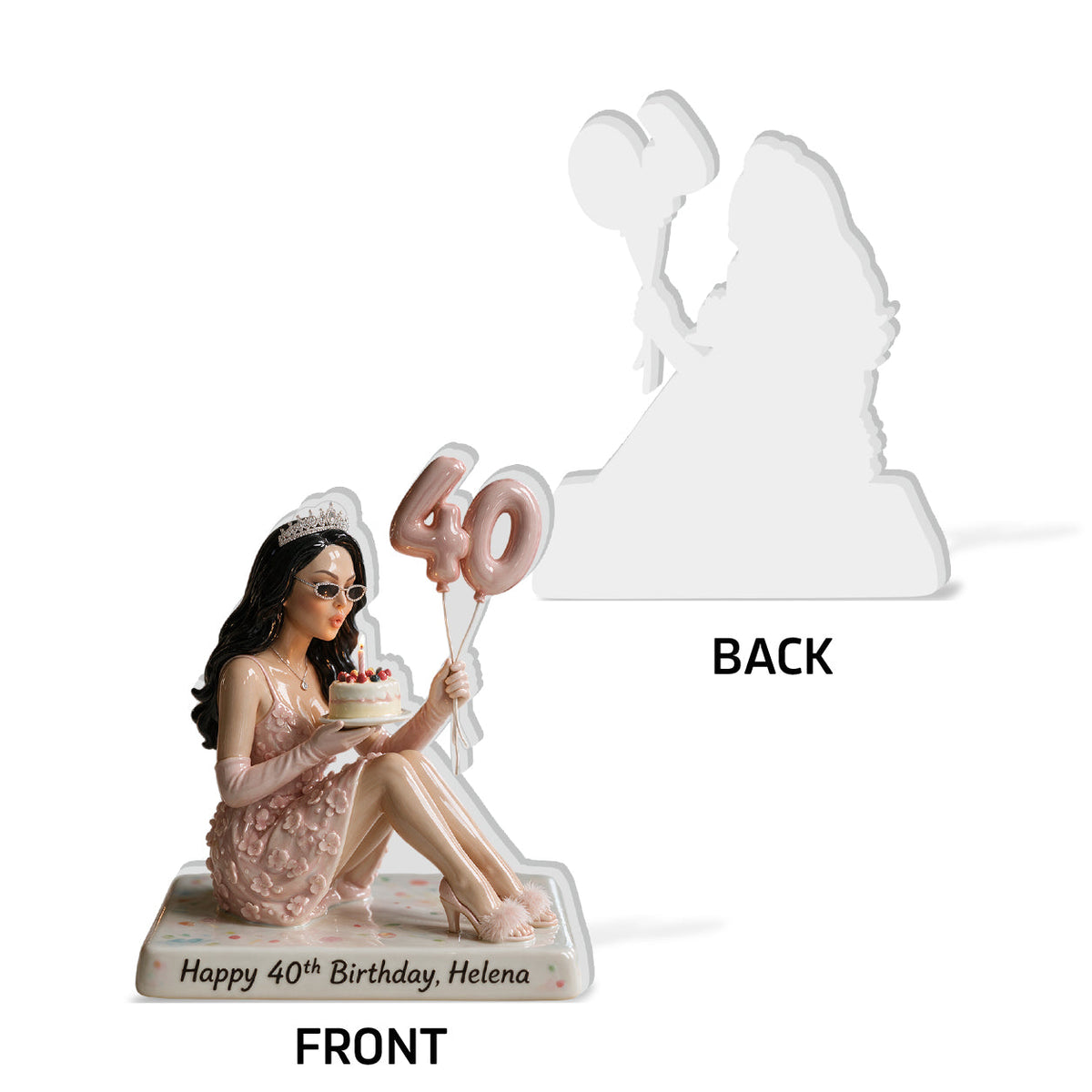 Personalized 45th Birthday Middle-Aged Woman 3D Plaque Keepsake Gift