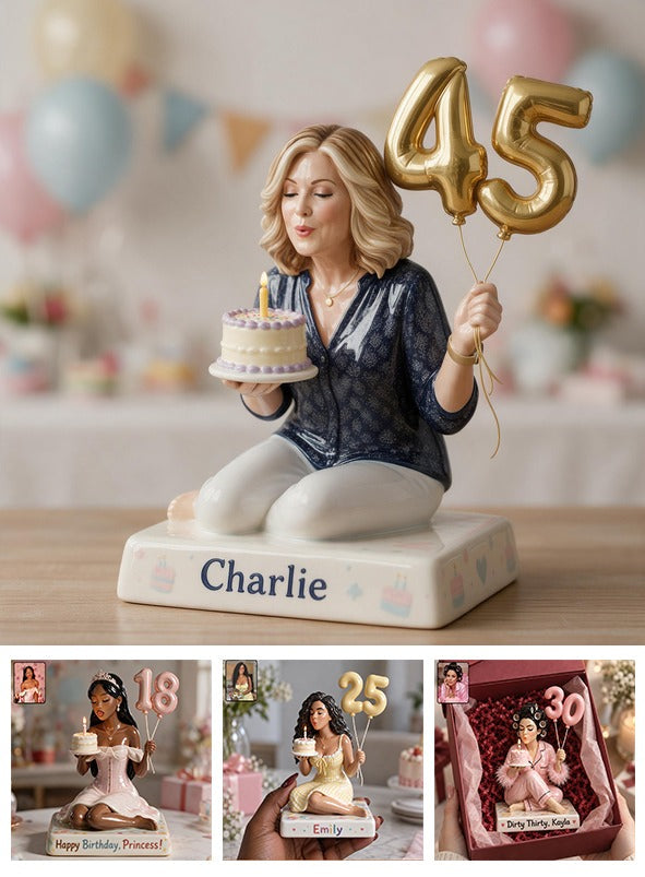 Personalized 45th Birthday Middle-Aged Woman 3D Plaque Keepsake Gift