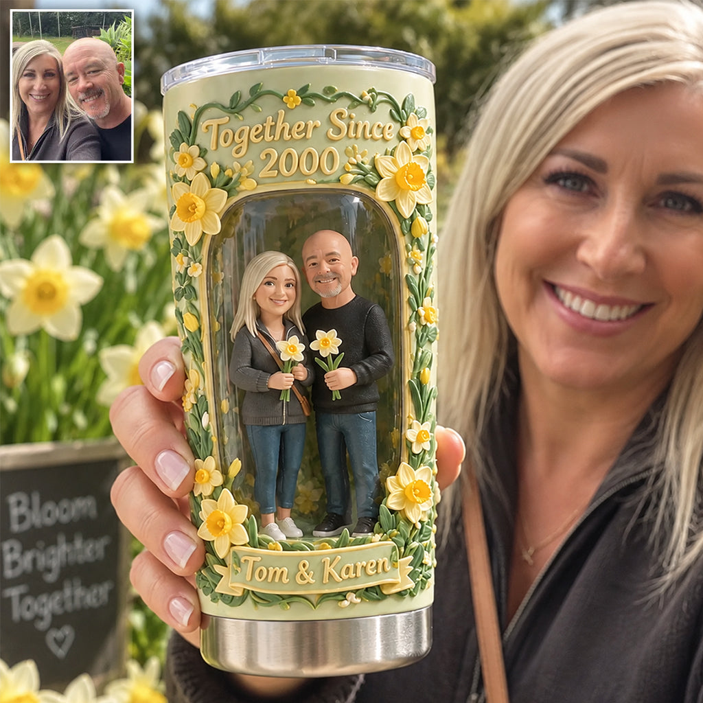 Custom Photo Wedding Couple Tumbler, Unique Wedding Gift for Husband and Wife